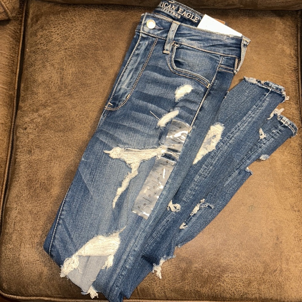 Destroyed Denim Jean Size 6
